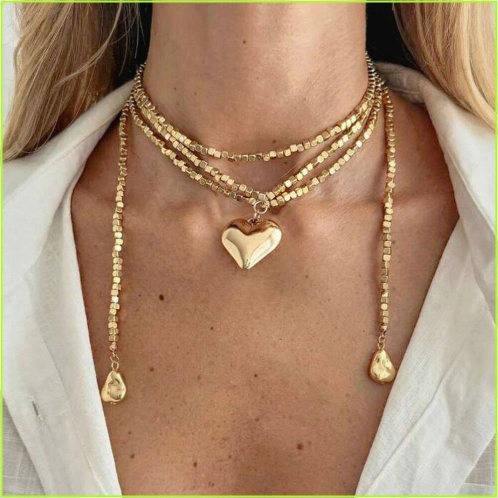 Elegant Gold Heart Necklace